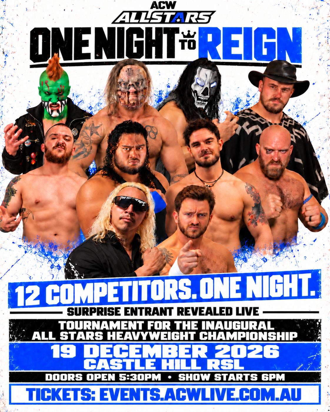 ACW All Stars: One Night to Reign SYDNEY — event poster